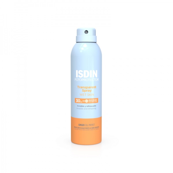 FOTOPROTECTOR ISDIN TRANSPARENT SPRAY WET SKIN SPF30+ 250ML