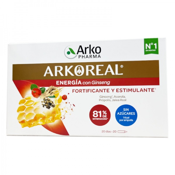 ARKOREAL JALEAB REAL 500MG + GINSENG 20 VIALES
