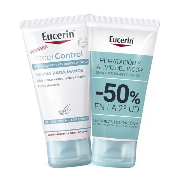 EUCERIN ATOPICONTROL DUPLO CREMA DE MANOS 2X75ML 