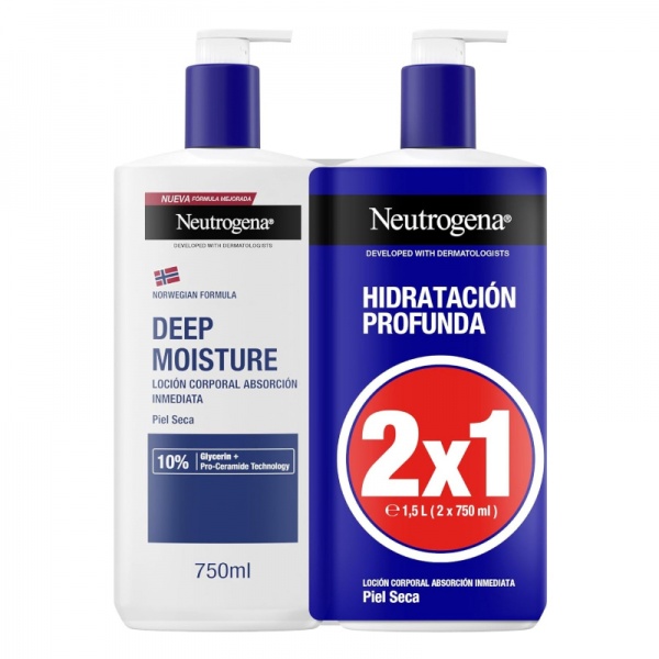NEUTROGENA LOCION CORPORAL HIDRATACION PROFUNDA 750ML + 750ML