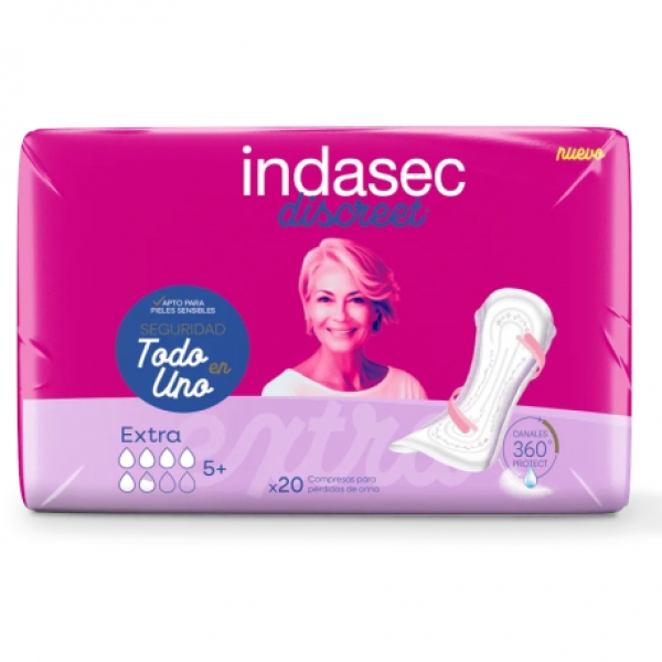 INDASEC DISCREET EXTRA 20 UNIDADES