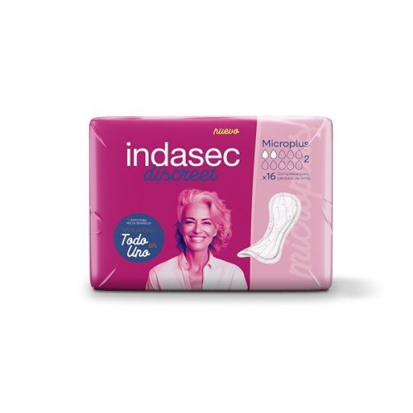 INDASEC DISCREET MICROPLUS 16 UNIDADES