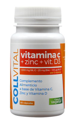 COLLVITAL VITAMINA C + ZINC + VIT D3 60 CAPSULAS