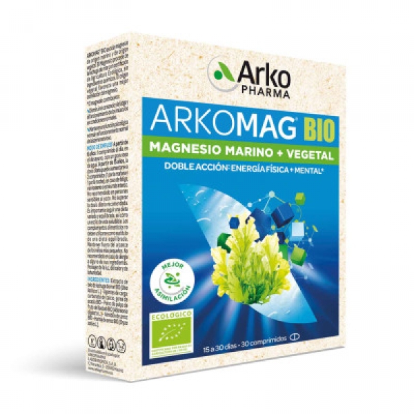 ARKOMAG BIO MAGNESIO MARINO + VEGETAL 30 COMPRIMIDOS