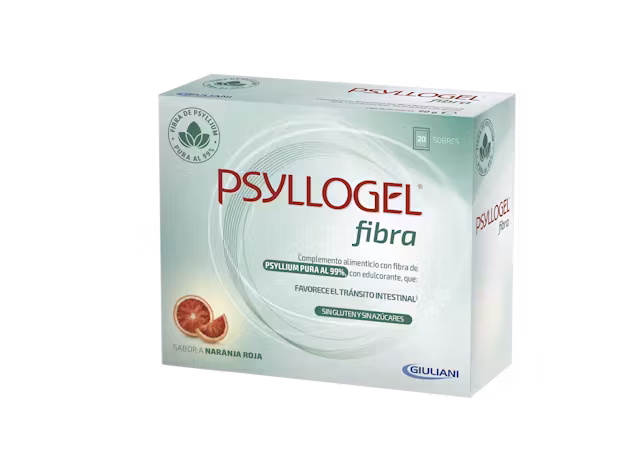 PSYLLOGEL FIBRA 20 SOBRES SABOR NARANJA ROJA