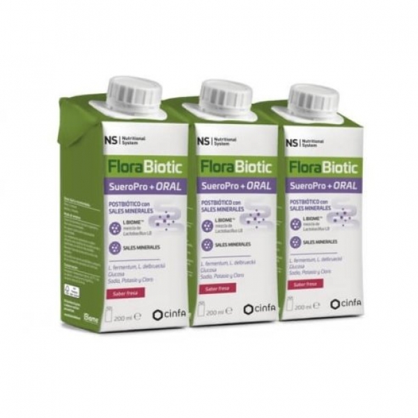 NS FLORABIOTIC SUEROPRO ORAL FRESA 3X200ML