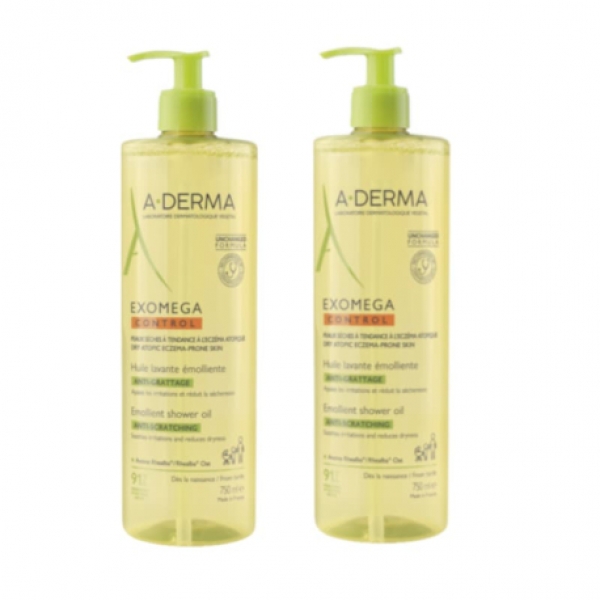 ADERMA PACK DUPLO EXOMEGA CONTROL ACEITE DUCHA 2 X 500 ML