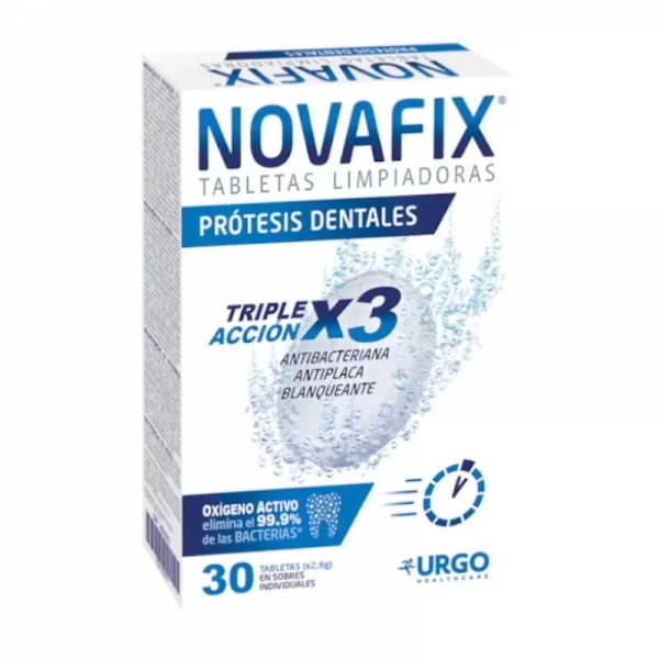 NOVAFIX TABLETAS LIMPIADORAS TRIPLE ACCION 30 TABLETAS