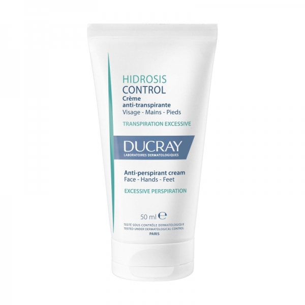 DUCRAY HIDROSIS CONTROL CREMA ANTI-TRANSPIRANTE CARA MANOS Y PIES 50 ML
