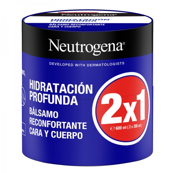 NEUTROGENA HIDRATACION PROFUNDA BALSAMO RECONFORTANTE CARA Y CUERPO 2 X 300 ML