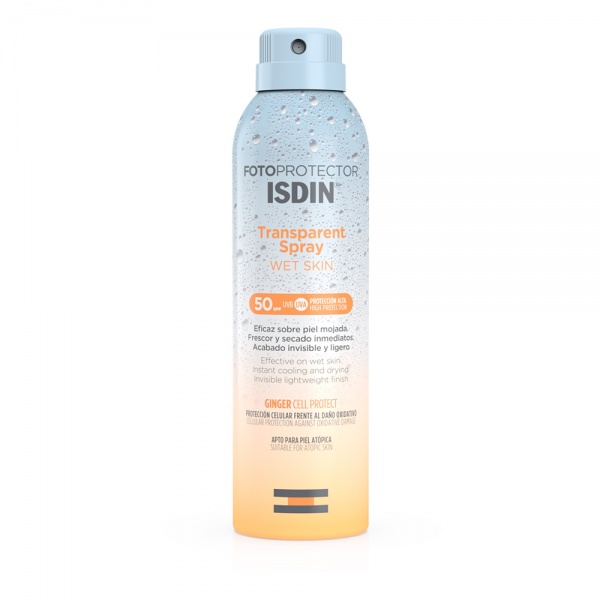 FOTOPROTECTOR ISDIN SPF 50+ TRANSPARENT SPRAY WET SKIN 250ML